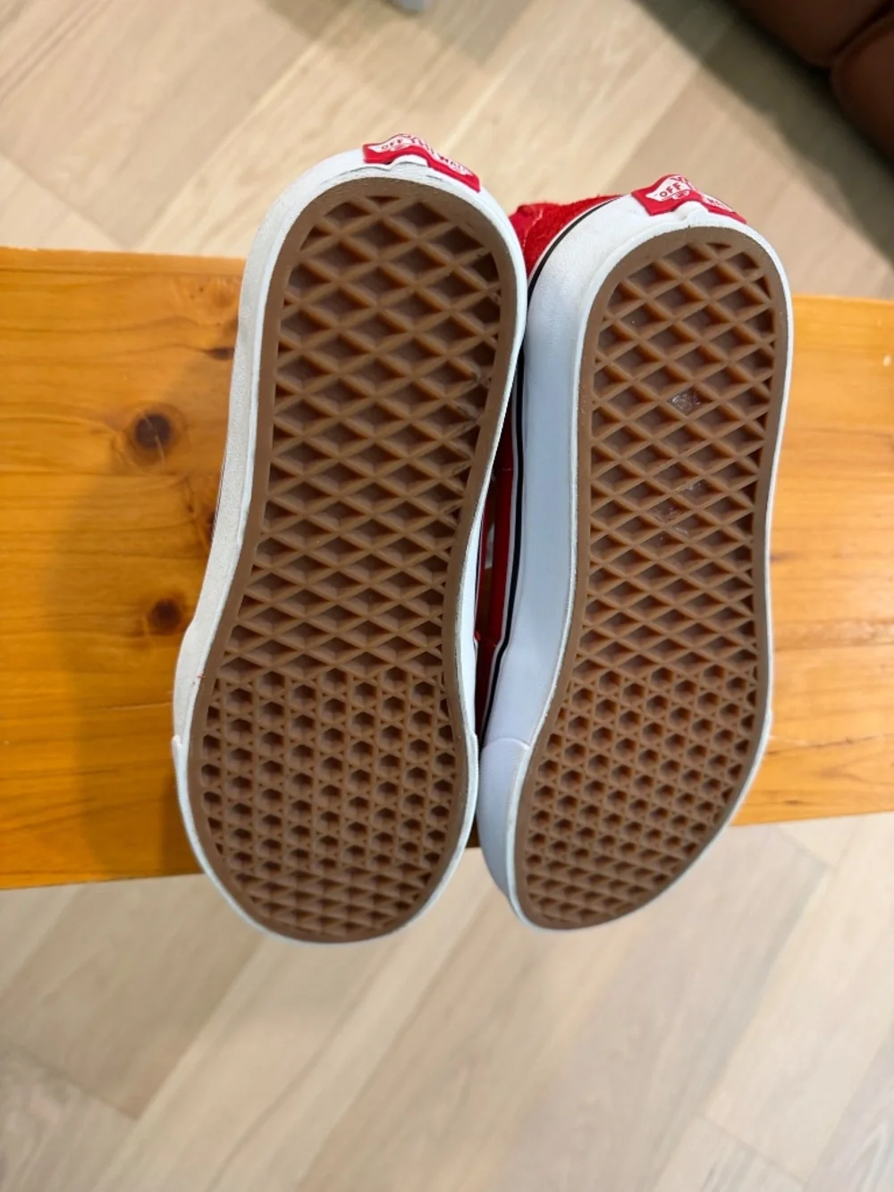 Vans Sk8-Hi Red High Top Sneakers - Picture 5 of 6